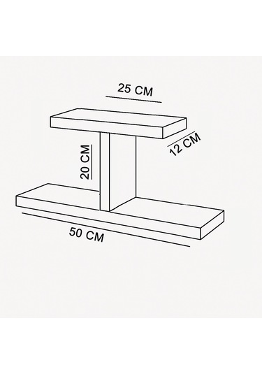 Duvara Monte Dekoratif T Raf Beyaz