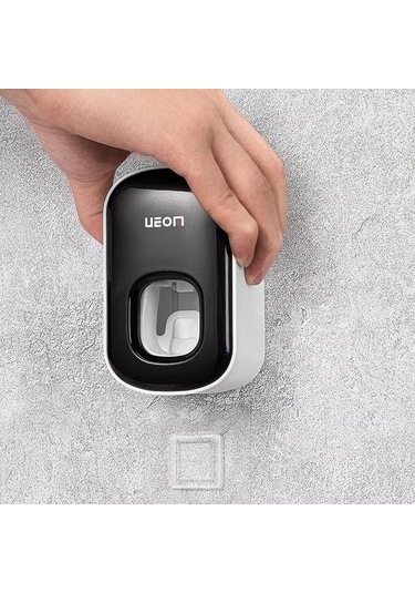 Siyah Otomatik Diş Macunu Dispenseri Tutucu Duvara Monte Sıkacağı Diş Macunu Çocuklar Ev Banyo Aksesuarları Için Siyah