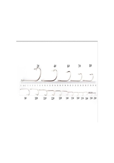 Ftk Dikenli Olta Düzleştirilmiş Yuvarlak 2-6 50 Adet And7-20 100 Adet/lotcsarp Besleyici Balıkçılık Için Kanca Mücadele 20