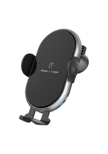 X366 Otomatik Sensörlü 10w Hızlı Şarj Kablosuz Araç Şarj Cihazı - Gri