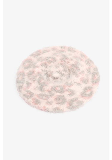 Penti Pembe Kız Çocuk Leopar Desenli Bere