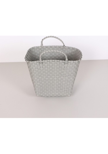 Sentetik Rattan Saksılık 32x28x33 Cm Gri