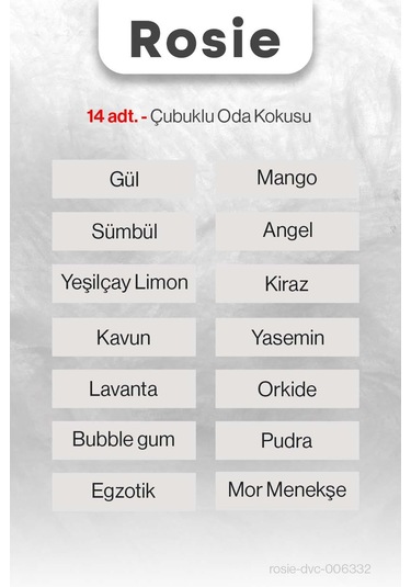 Rosıe Oda Kokuları 14 Çeşit Mega Paket Fresh