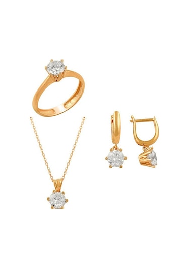 Tektaş Üçlü Set 6.00 Gram 14 Ayar Altın