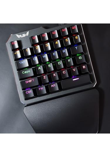 Rush SIEGE RK77 Blue Switch PUBG Oyuncu Gaming Mekanik Klavye Keypad