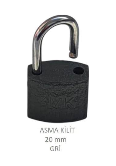 Adilon Asma Kilit, 20 Mm Gri