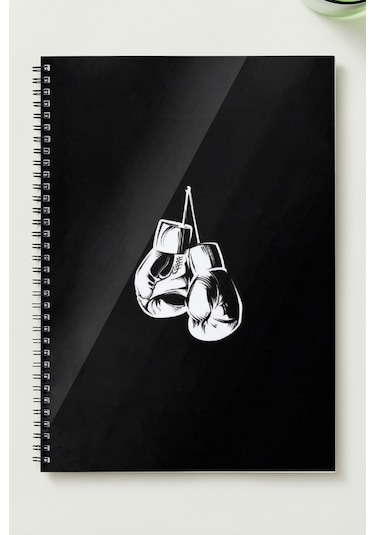 Boks-00 A5 Metal Spiralli Çizgisiz Sert Kapak Boks Defter