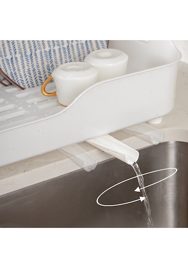 Porsima Akl-060 Beyaz Lüks Tabaklık Bulaşıklık Su Akıtma Kanallı Beyaz