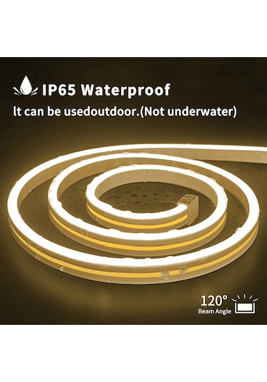 Xiyyadms Usb 2 Metre Su Geçirmez Esnek Led Neon Işık Şeridi - Dış Mekan Uygun, Kolay Kurulum, Çeşitli Dekorasyon Yerleri İçin Beyaz