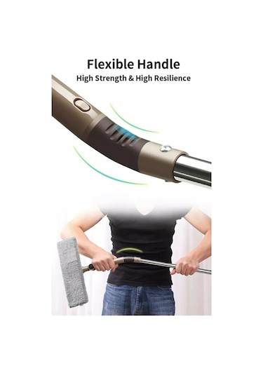 Bükülür Paletli Oynar Başlıklı Camsil Çekçek Cam Silme Aparatı Gri