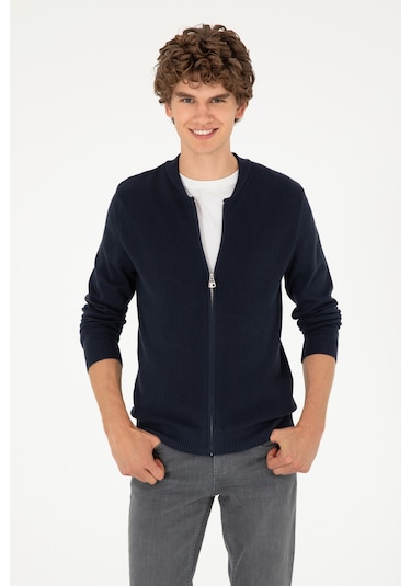 U.s. Polo Assn. Erkek Lacivert Hırka Triko 50293528-vr033 Lacivert