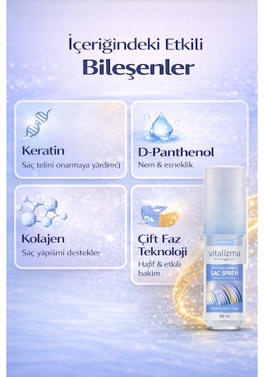 Pharma Rosso Vitalizma Çift Fazlı Onarıcı Saç Spreyi 90 ML