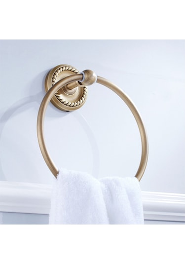 Fause Daire Havluluk Vintage Antik Pirinç Antik