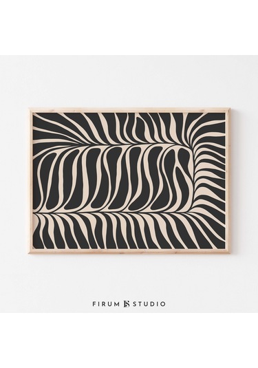 Soyut Botanik, Nötr Estetik, Sanat, Siyah Soyut, Japandi Tarzı Sanat