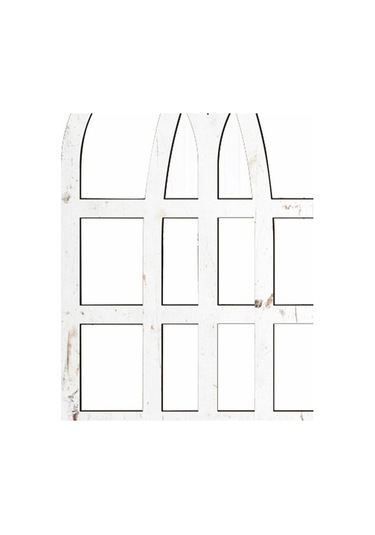 Pazly Suntek Monte Kemerli Duvara Dekoratif Camı Bölmesi Beyaz Ayna Akrilik Bp Beyaz