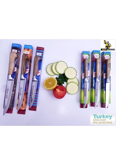 Mutfak Ekmek Sebze Meyve  Bıçak Seti 6ad Lazoğlu Sürmene Bilezikli