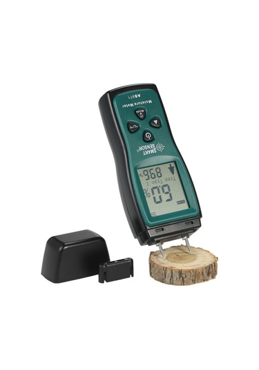 Smart Sensor El Mini Ahşap Nem Ölçer Dijital Lcd Kereste Koyu Yeşil