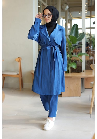 Ay Parça Detaylı Takım İndigo I Ndigo