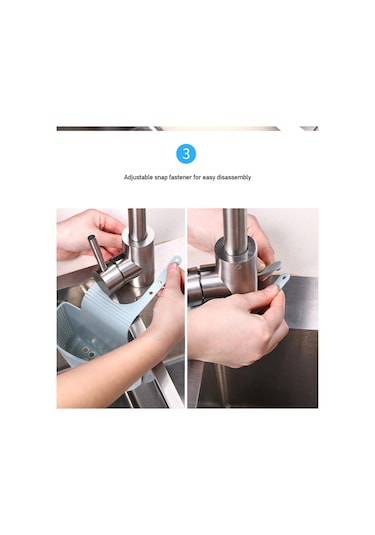 Qingmipy Küçük Mutfak Sulama Vanası Sponge Tutucu Abs Plastiği Hijyenik Su Akışı İle Evcil Temizlik Aleti Gri 15x5x12 Cm Yeşil