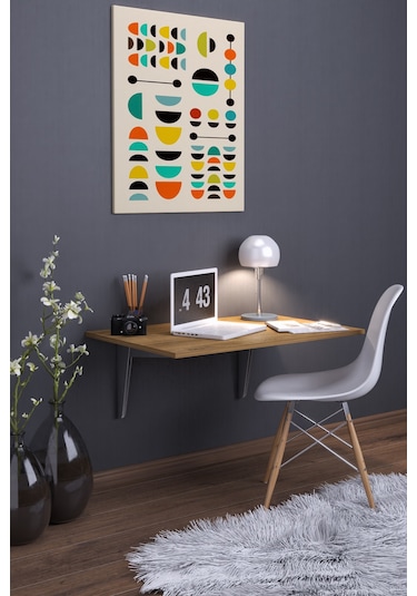 Kamelya Pratik Katlanabilir Çalışma Yemek Balkon Masası Ceviz