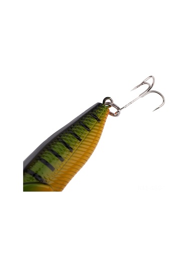 Springsun "7cm 3d Gözlü Popper Yem, 2'li Treble Kancalı Avcı Balıkçılık Oltası"