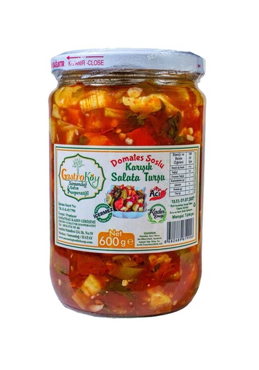 Domates Soslu Acı Karışık Salata Turşu-600 Gr