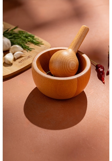 Emsan Rustik Bambu Havan Yuvarlak
