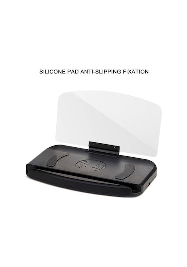 Fortunelane Cam Ekran Siyah Oto Telefon Tutucu Hud Projeksiyon Navigasyon, 180 Derece Ayarı, Kayıp Engelleme, Kolay Kurulum