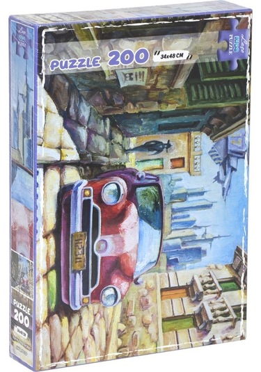 Lc7329 Utku. Eski Kırmızı Araba 200 Parça Puzzle