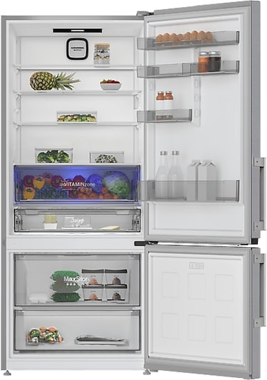 Grundig GPKND 551 I  551 L Duo No-Frost Kombi Tipi Buzdolabı Inox