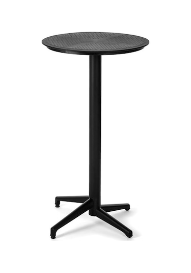 Bintaşmobilya Yuvarlak Beyaz Dış Mekan Bahçe Bar Masası Beyaz