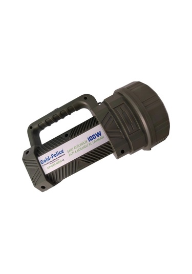 Gold Police Gp-680 Şarjlı El Feneri Projektör 100 Watt Beyaz