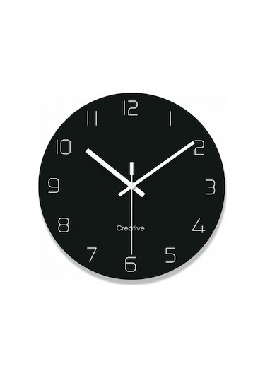 Primepickings Modern Asma Duvar Saati, Ev/mutfak/ofis/okul Için Sessiz Geçmeyen Kaliteli Kuvars Cam Saatler A