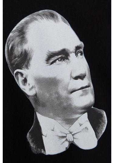 Breeze Girls & Boys Atatürk Baskılı Uzun Kollu Tişört 5-9 Yaş, Siyah-siyah Siyah