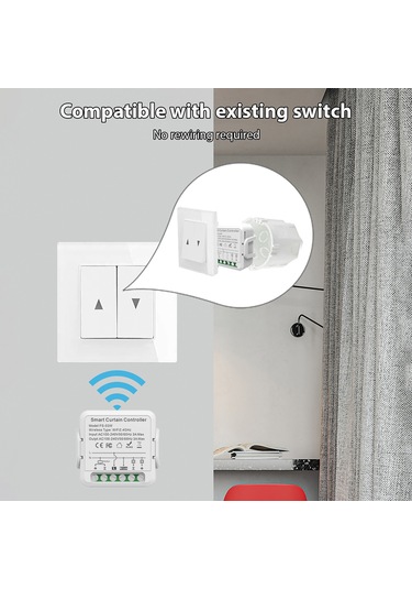 Suofeng Zigbee Akıllı Perde Kontrolörü - 3a Zamanlayıcı Ve Ses Kontrollü, Ev/otel/apartman İçin Tuya Uyumlu, 1 Adet