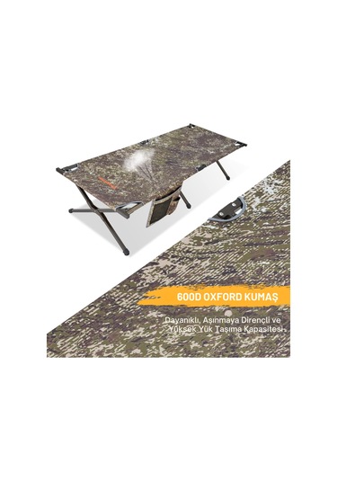Kingcamp Pine Xl Katlanır Kampet Portatif Kamp Yatağı Camo Çok Renkli