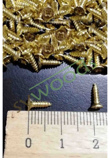 100 Adet 7,5 mm Mini Hobi Vidası  Sarı