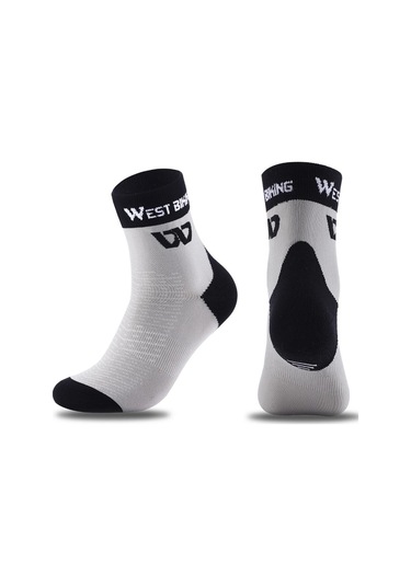 Gri Bisiklet Sürme Midcalf Çorap Bisiklet Bisiklet Çorapları Yumuşak Nefes Spor Çorapları Rahat Yüksek Gri