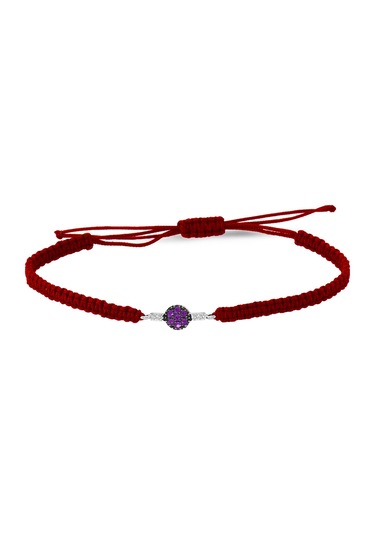 Amestist Taşlı Pırlantalı Ipli Bileklik As7Pbl  Altınsepeti