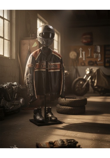 Biker Butler Kask Askılı Metal Dilsiz Uşak Motosiklet Tutkunlarına Özel Siyah1