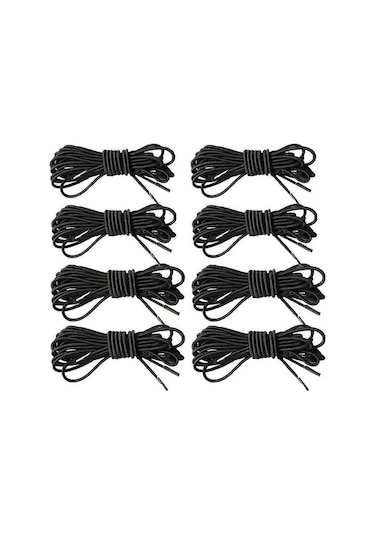 Bloomnest 8 Adet Elastik Kamp Şezlong Tamiri Kordonu Dichotomanthes, Siyah Altın A643 Altın - Siyah