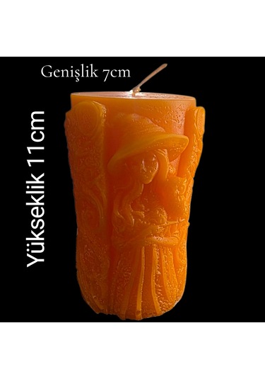 Dekoratif Cadı Fügürlü Mum Çok Renkli