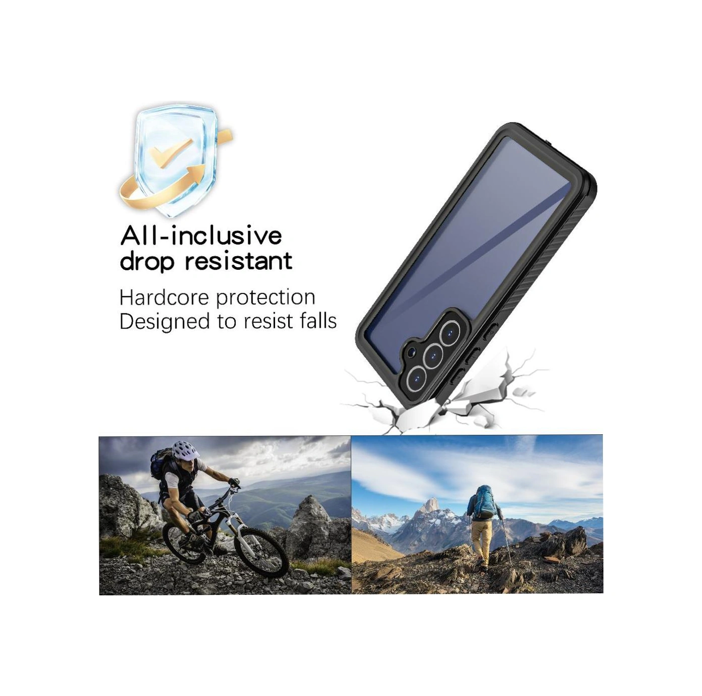 Samsung Galaxy S25 Fe İçin Su Geçirmez Dahili Kılıf, Ekran Koruyucu Ip68 Su Geçirmez 12ft Askeri Darbeye Dayanıklı