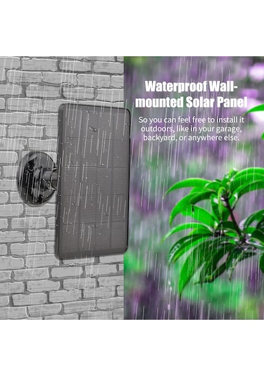 Yifomall Güneş Enerjili Güvenlik Kamerası Şarj Paneli - 4w 5v, 360 Ayarlanabilir, Su Geçirmez, 3m Kablo