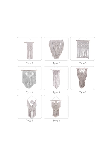 Vkemall Boho Tarz 40x75 Cm Pamuklu Duvar Dekoru - Konfor Verici Ev Ve Ofis Dekorasyonu, Kolay Asma Özelliği 2 M