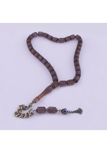 Kapsül Kesim Sıkma Kehribar Kalem İşçilikli Tesbih ELT10