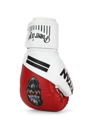 Titan Sport Kırmızı Beyaz Kurukafa Desenli Boks Eldiveni Çok Renkli
