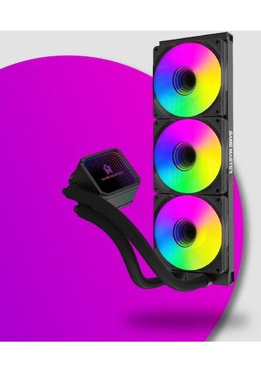 Game Master 3 Fanlı Argb 360MM Watercooler Siyah Sıvı Soğutma