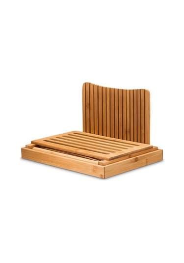31.7x23.7x19cm Bamboo Household And Commercial Multi-function Bread Cutting Plate Sliced Cutting Board Bread Slices Bread Plate, Size:bamboo Bread Cutting Diğer