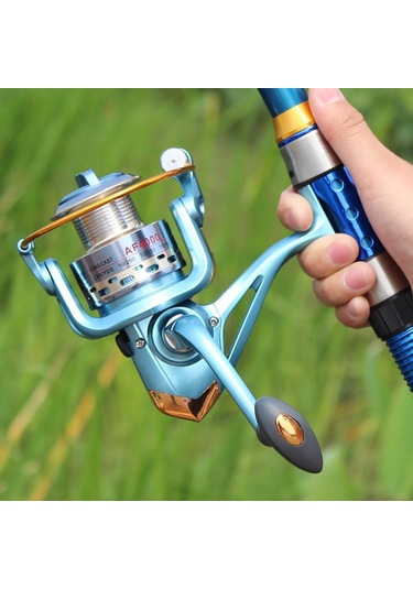 İplik Makaraları Alüminyum Makara 5.5:1 Yüksek Hızlı Pürüzsüz Sürükleme Gücü 6.4kg Açık Havada Balıkçılık Araçları Af3000